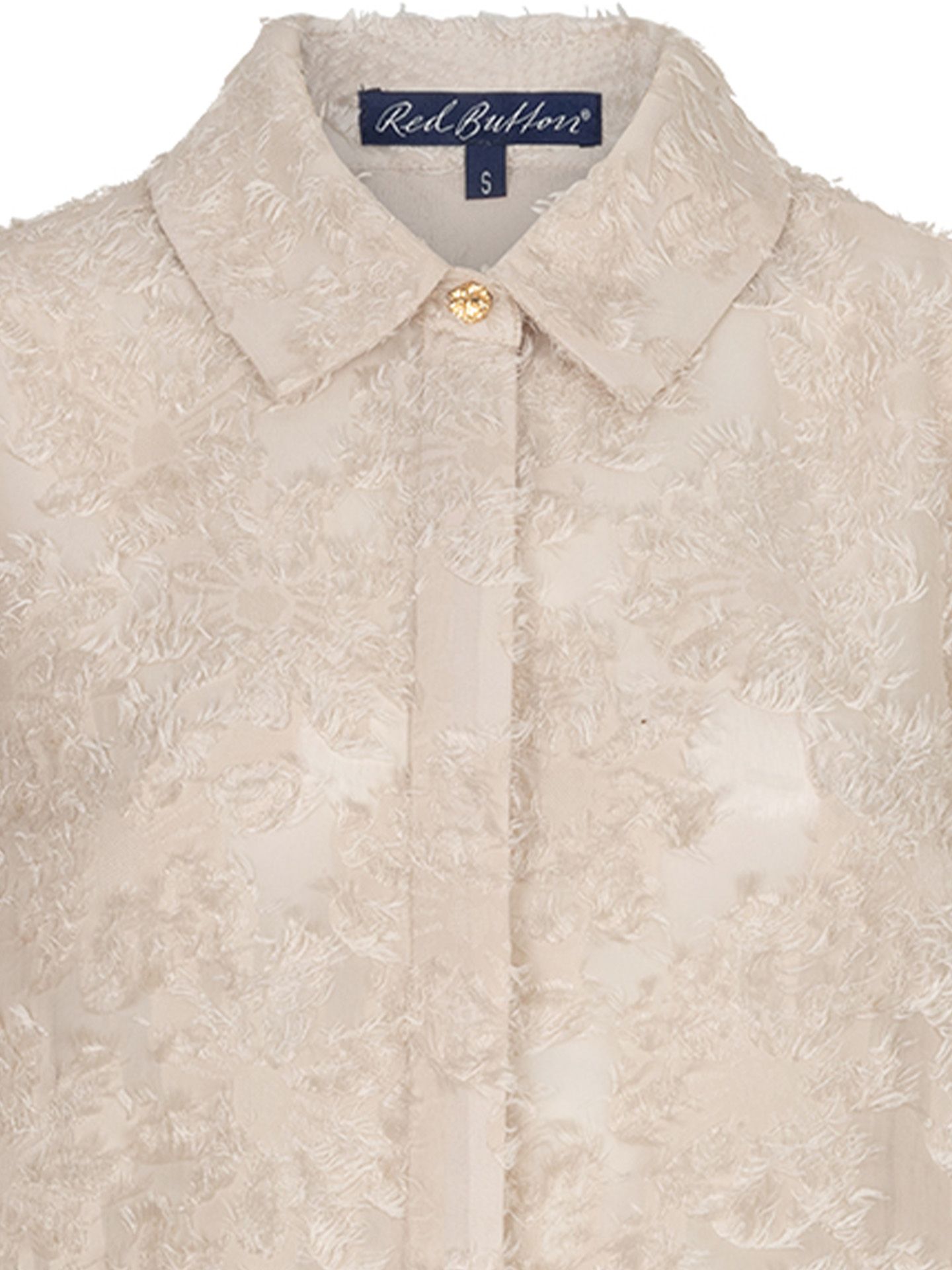 Red Button Blouse Bea Beige 00085398-5100
