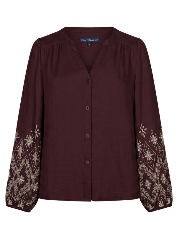 Red Button Blouse Lieve Rood 2900083079062