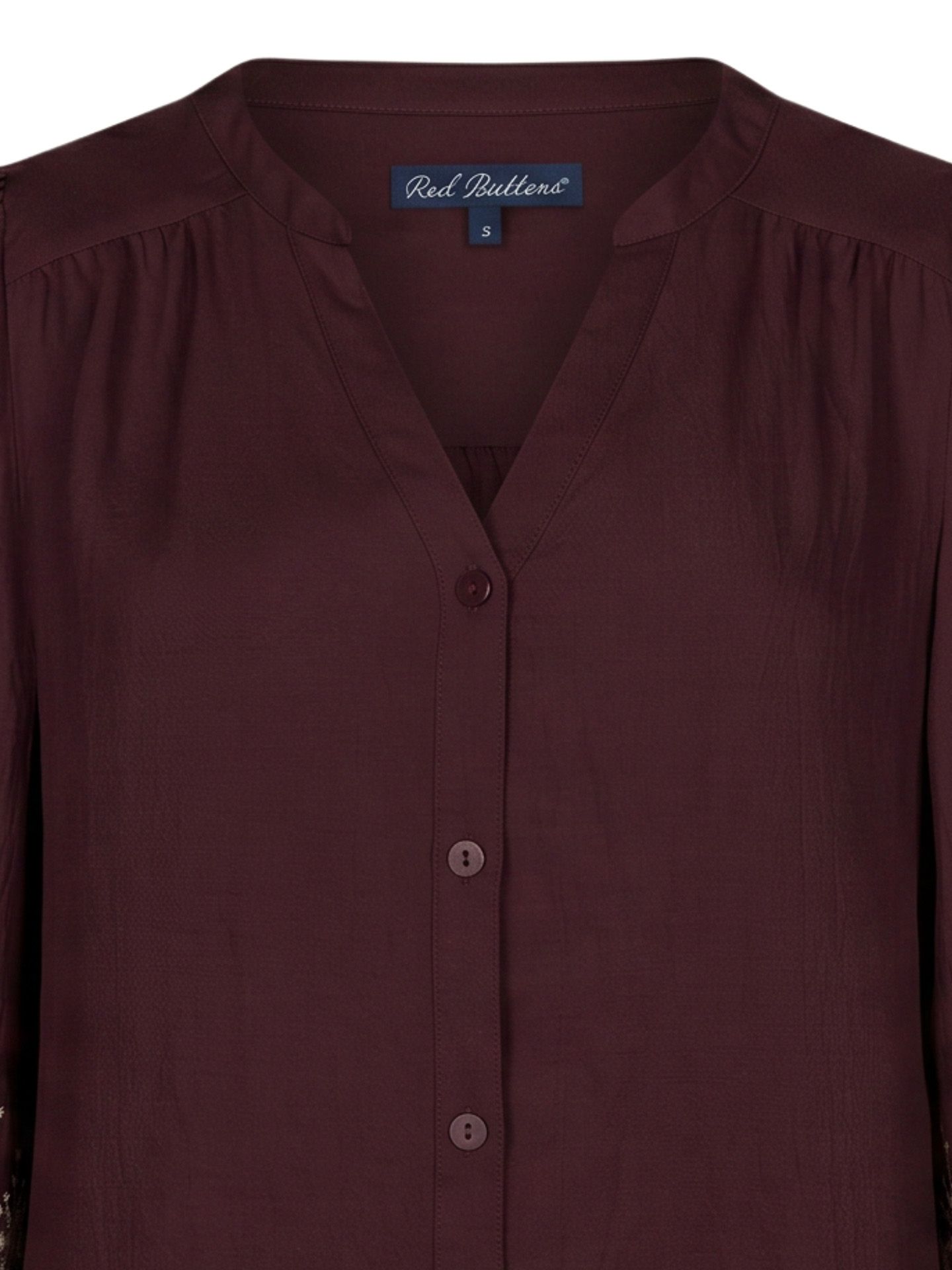 Red Button Blouse Lieve Rood 00085399-3600