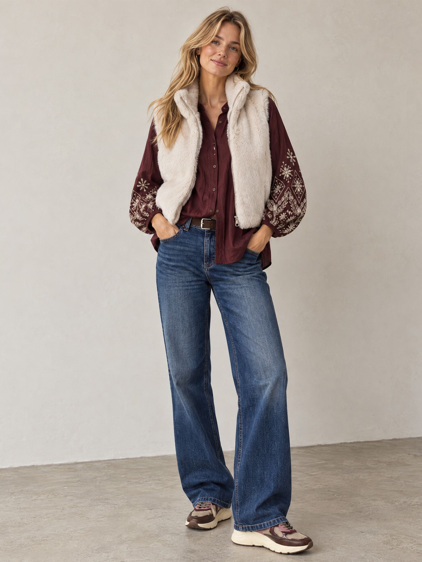 Red Button Blouse Lieve Rood 00085399-3600