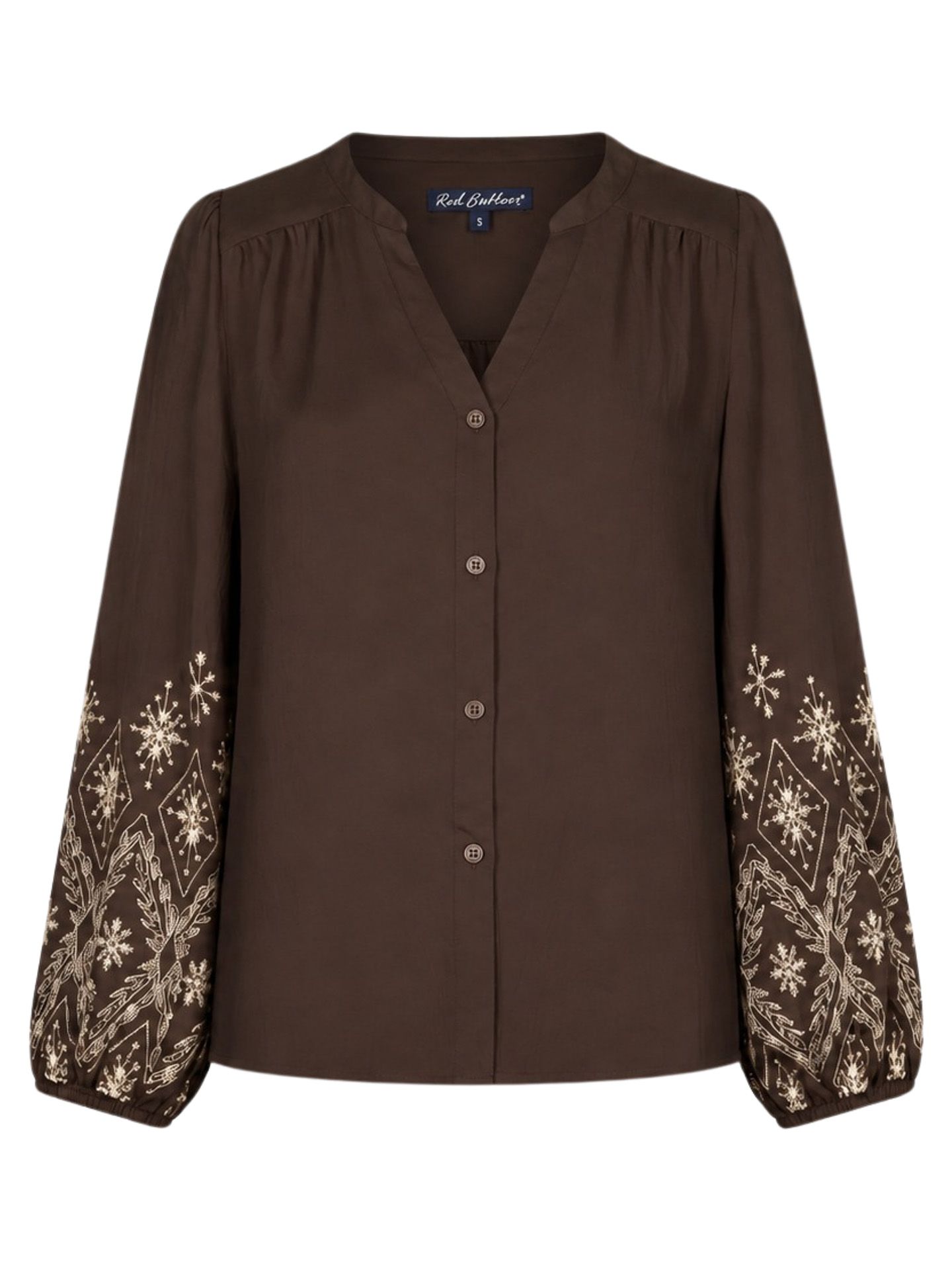 Red Button Blouse Lieve Bruin 00085399-5800