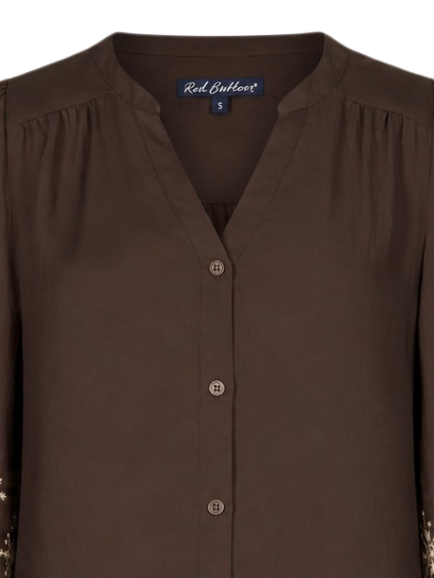Red Button Blouse Lieve Bruin 00085399-5800