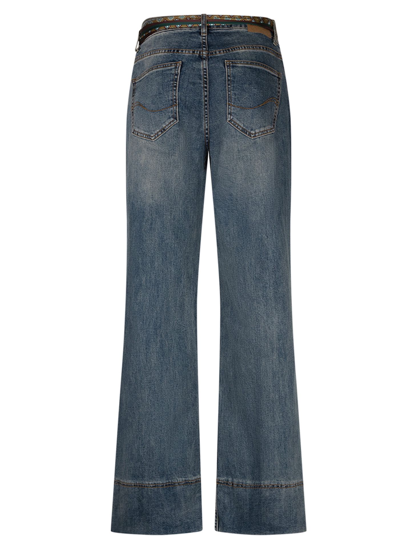 Red Button Flared Jeans Brielle Blauw 00085403-777