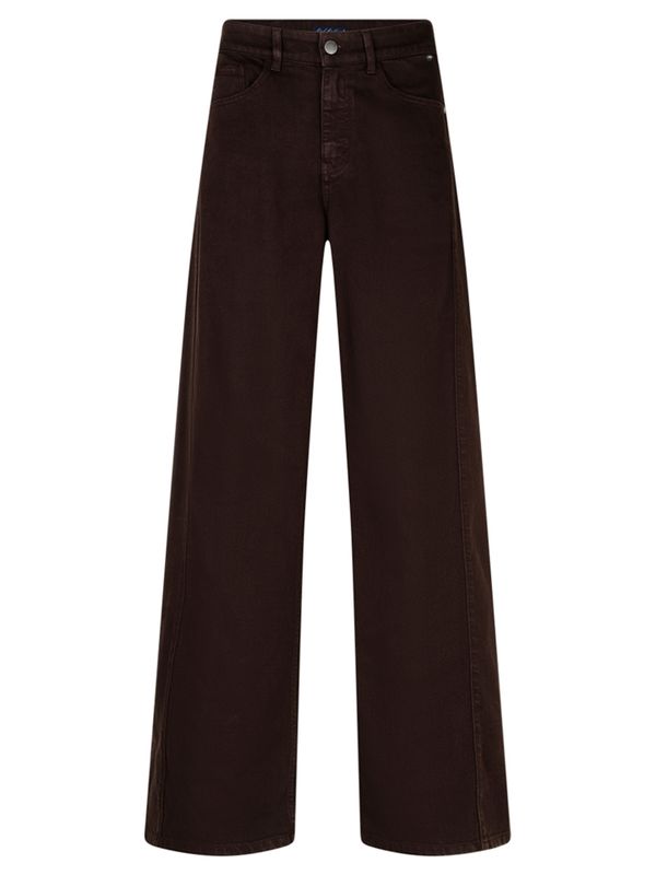 Red Button Wide Leg Jeans Claudette Bruin 2900083097745