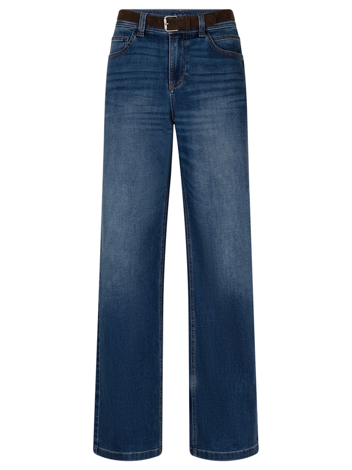 Red Button Wide Leg Jeans Colette Blauw 00085413-582