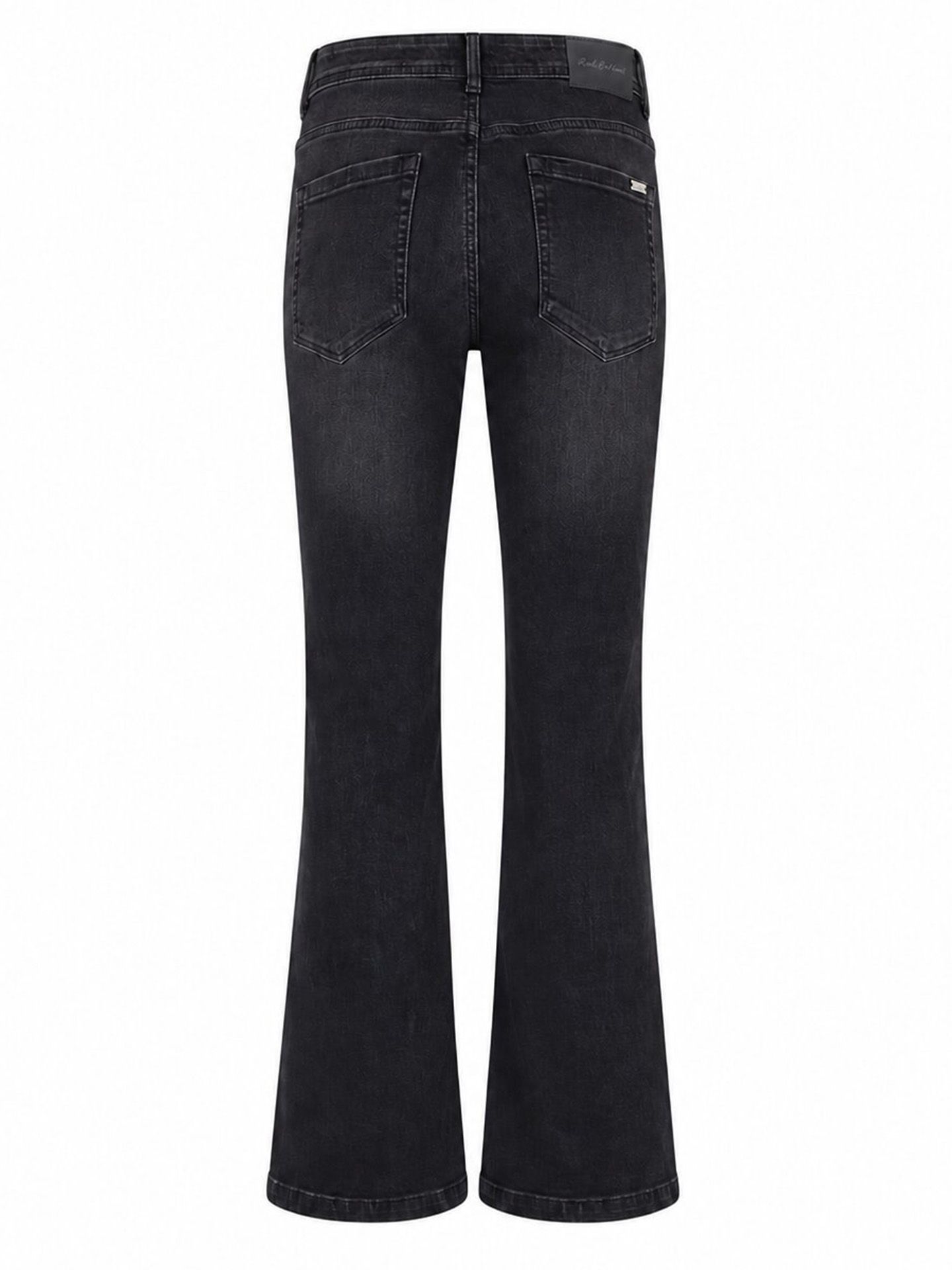 Red Button Wide Leg Jeans Colette Zwart 00085414-740