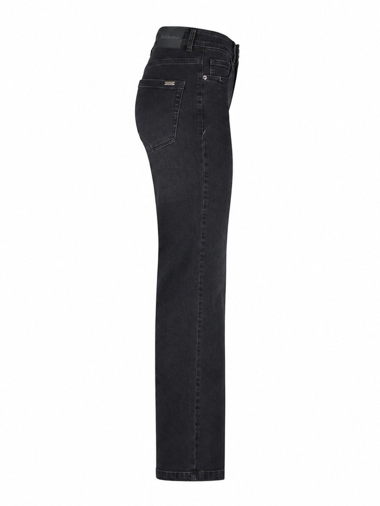Red Button Wide Leg Jeans Colette Zwart 00085414-740