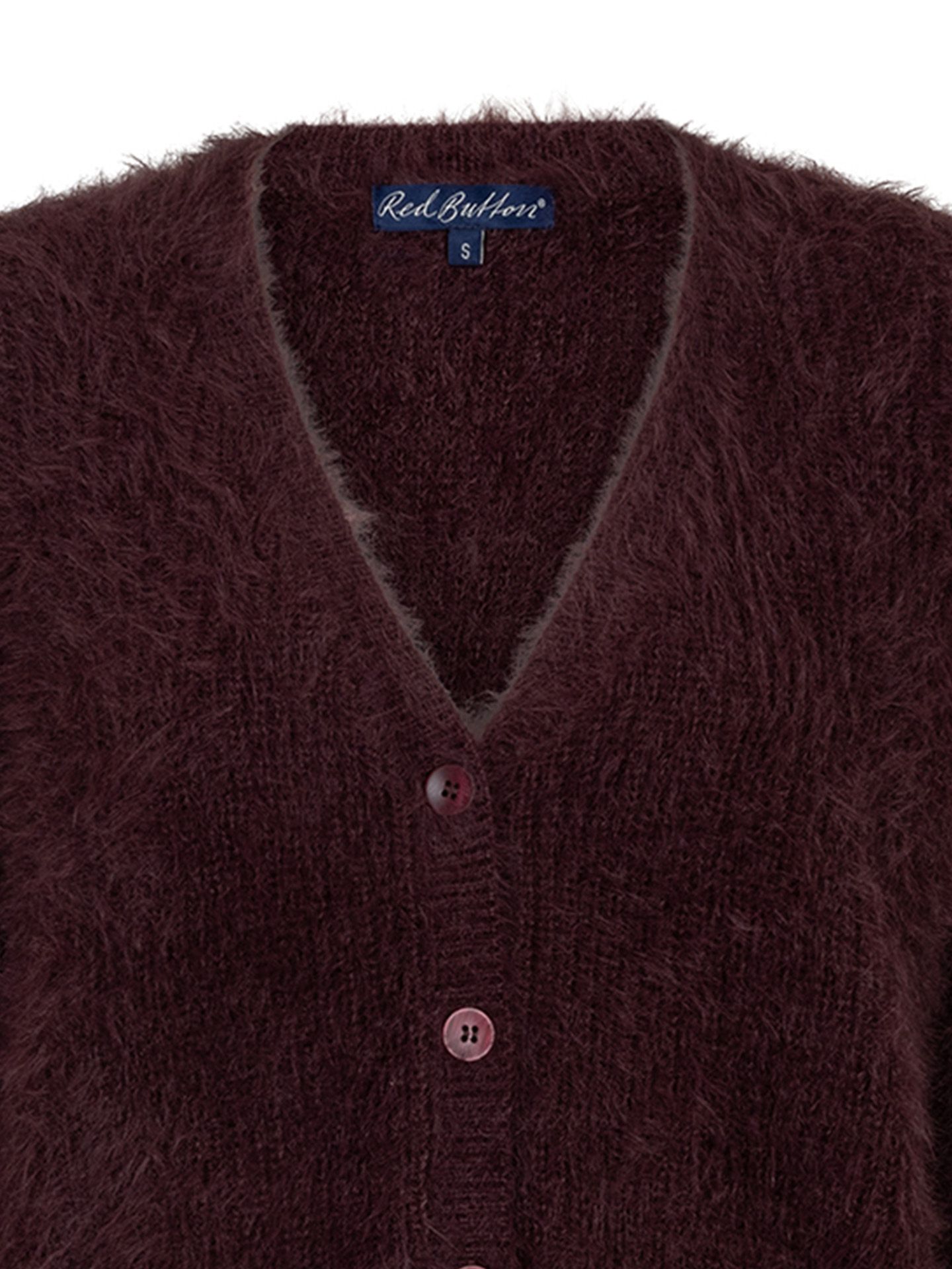 Red Button Vest Cardigan Rood 00085429-3600
