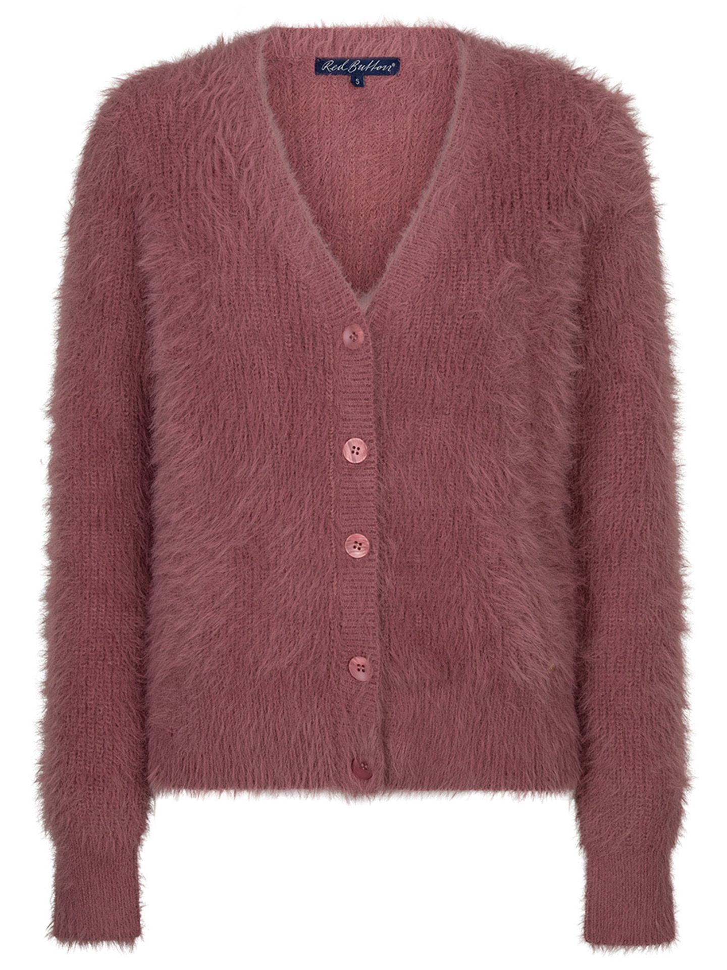 Red Button Vest Cardigan Paars 00085429-4220