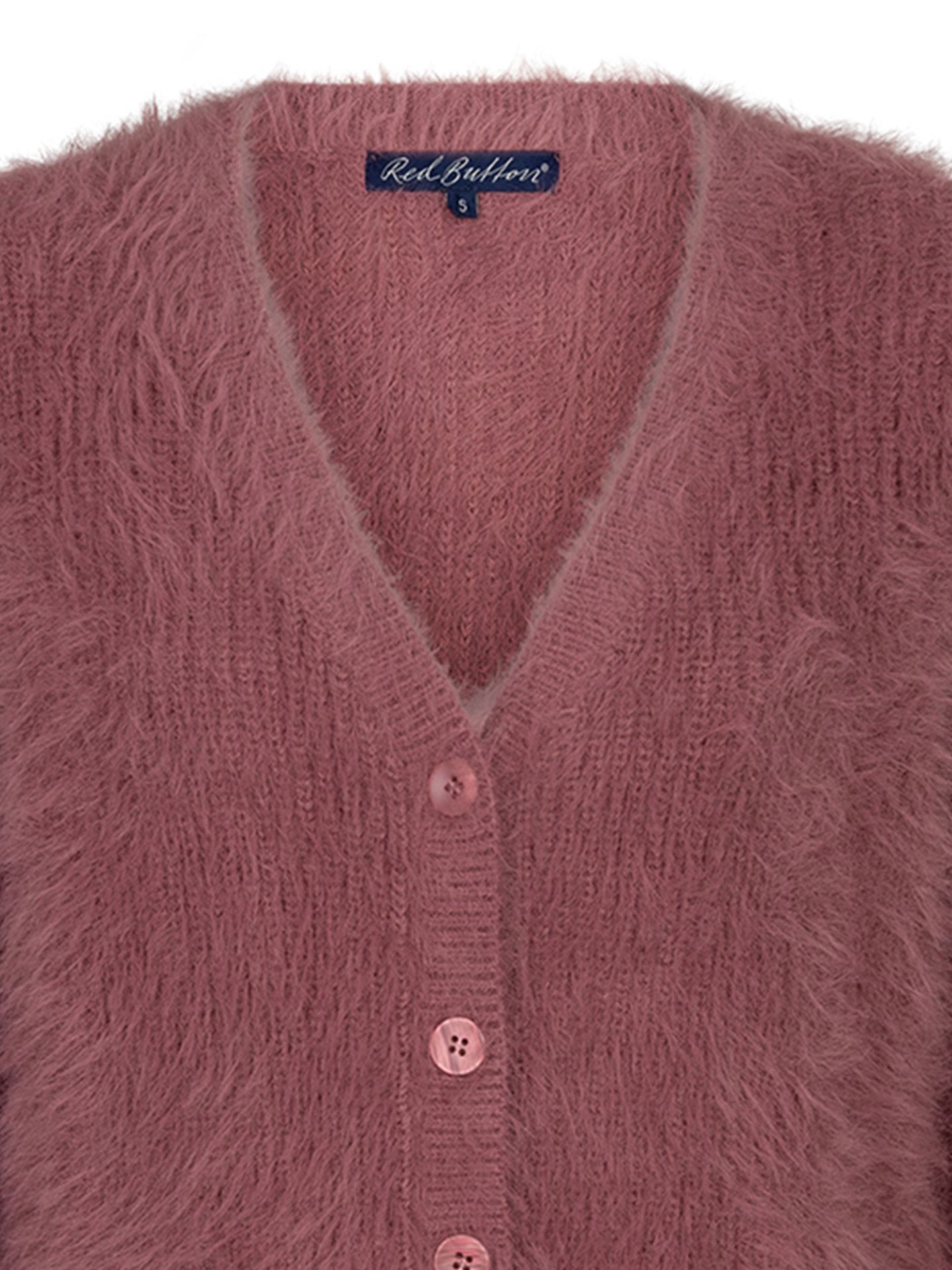 Red Button Vest Cardigan Paars 00085429-4220
