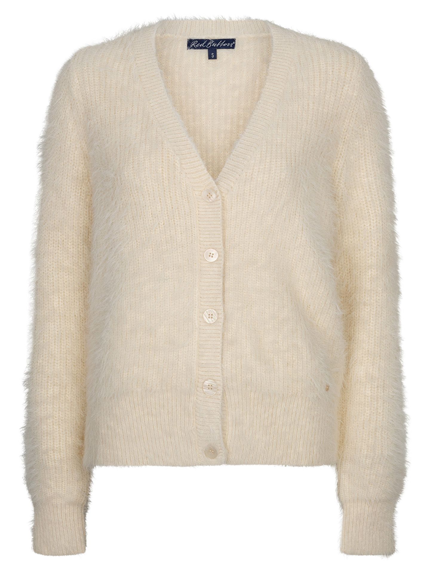 Red Button Vest Cardigan Off white 00085429-5000
