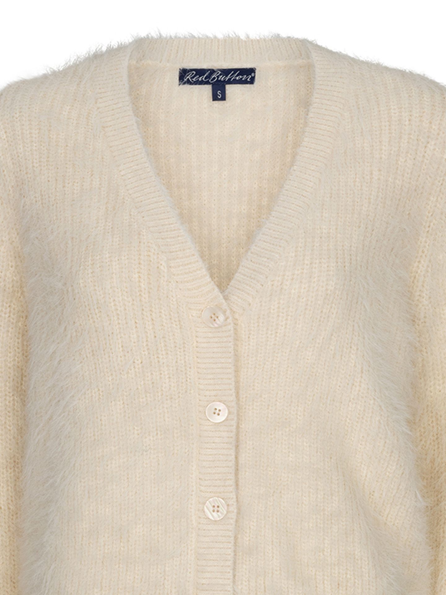 Red Button Vest Cardigan Off white 00085429-5000