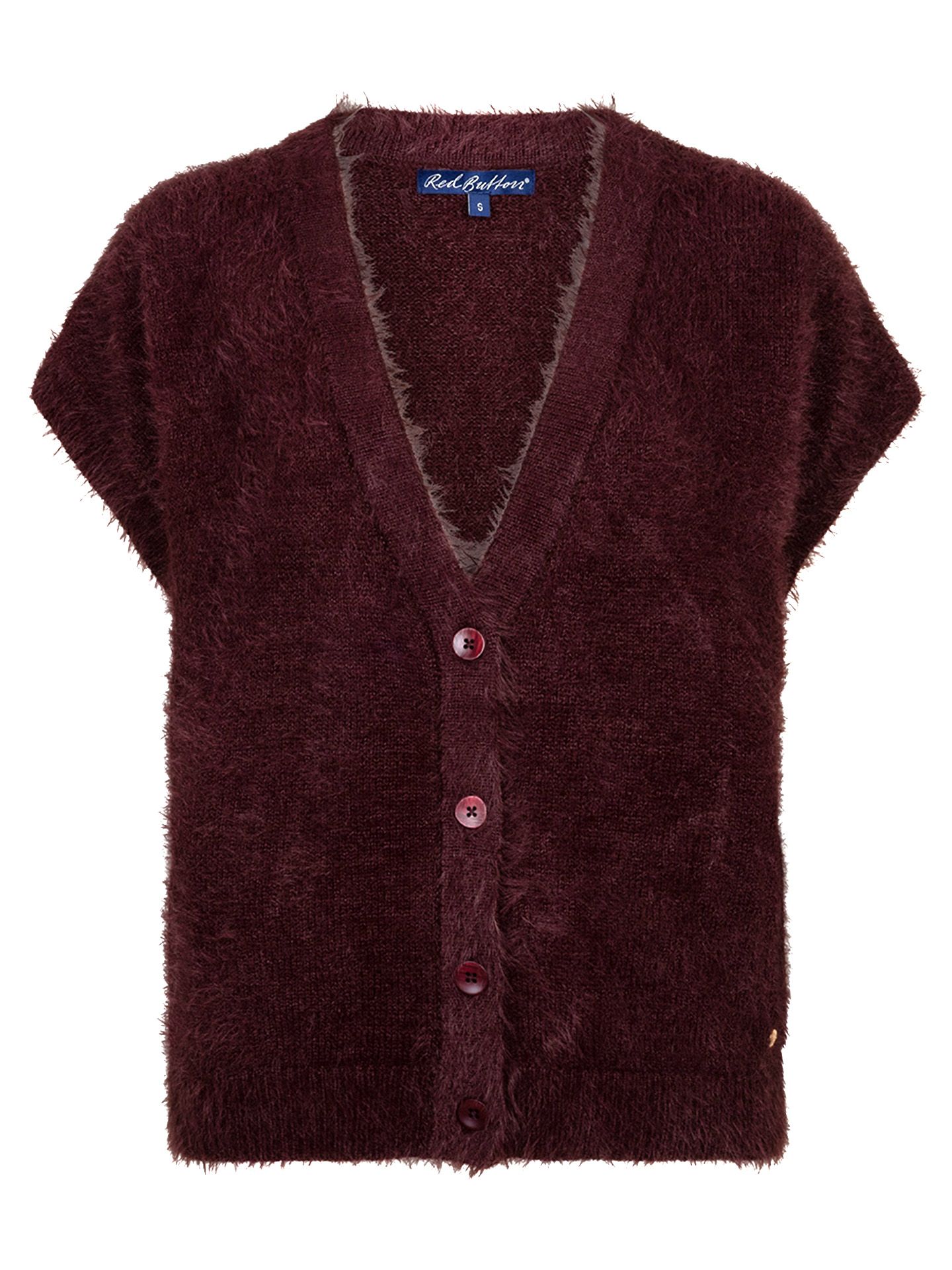 Red Button Vest Sleeveless Rood 00085435-3600