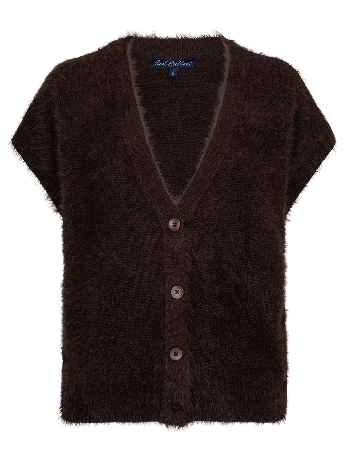 Red Button Vest Sleeveless Bruin 00085435-5800