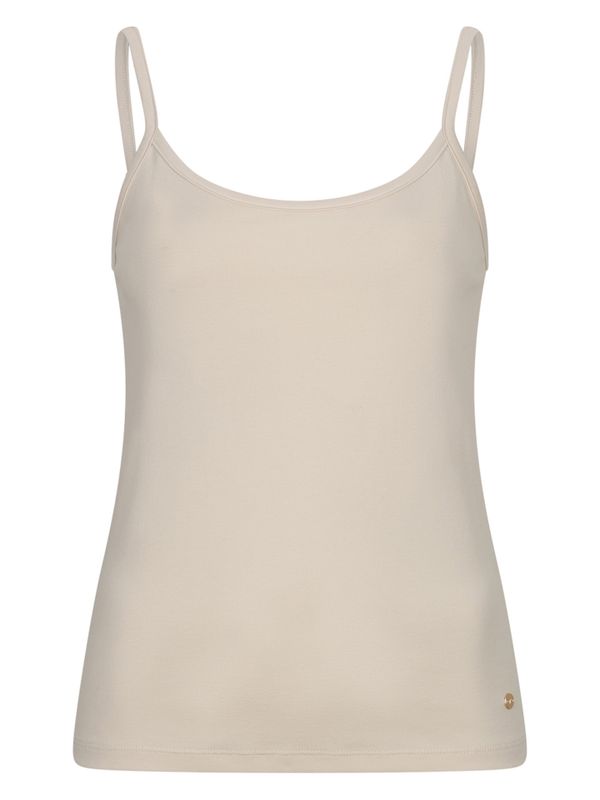 Red Button Top Singlet Beige 2900083151041