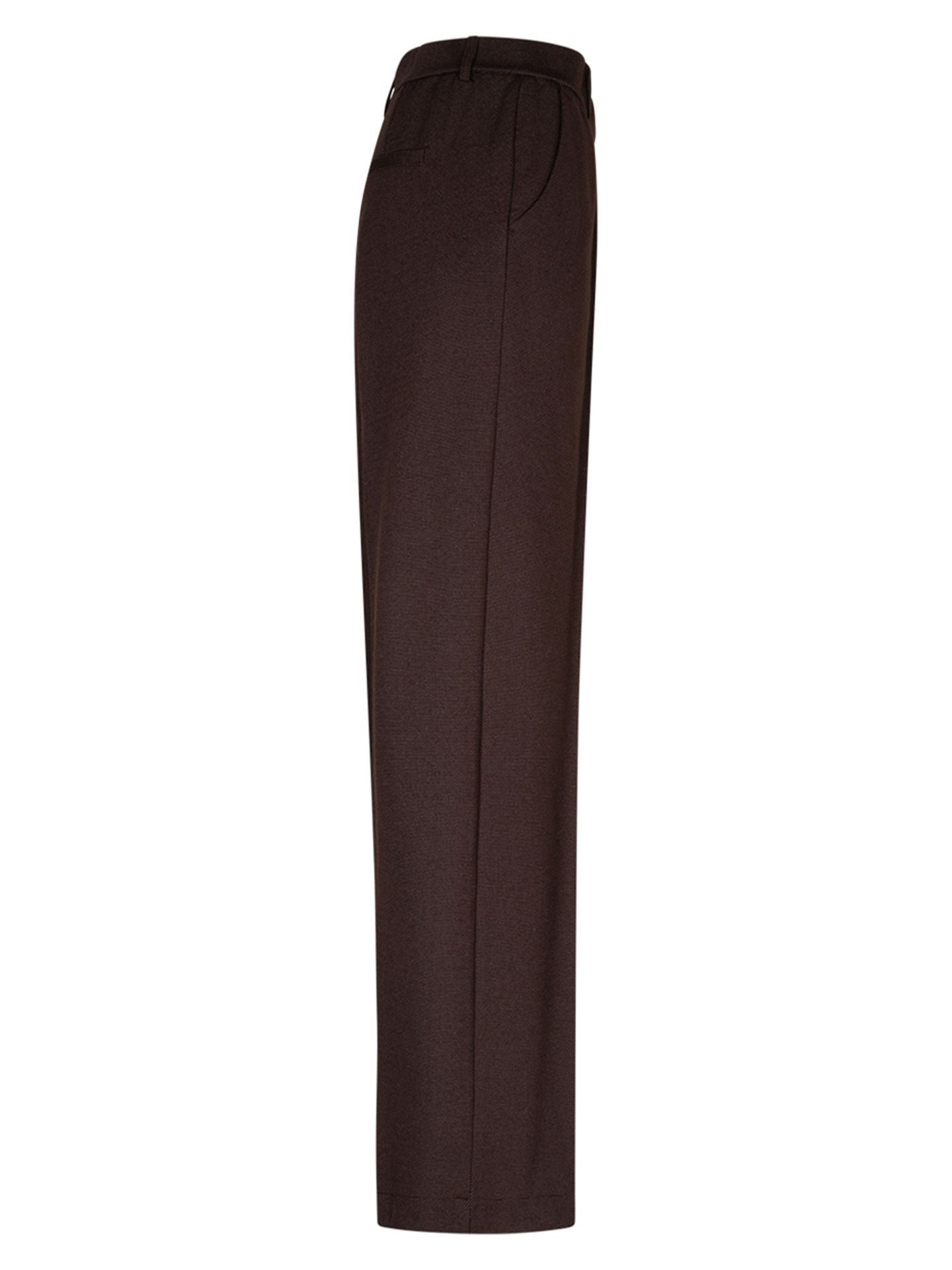 Red Button Wide Leg Broek Claudette Bruin 00085473-5800