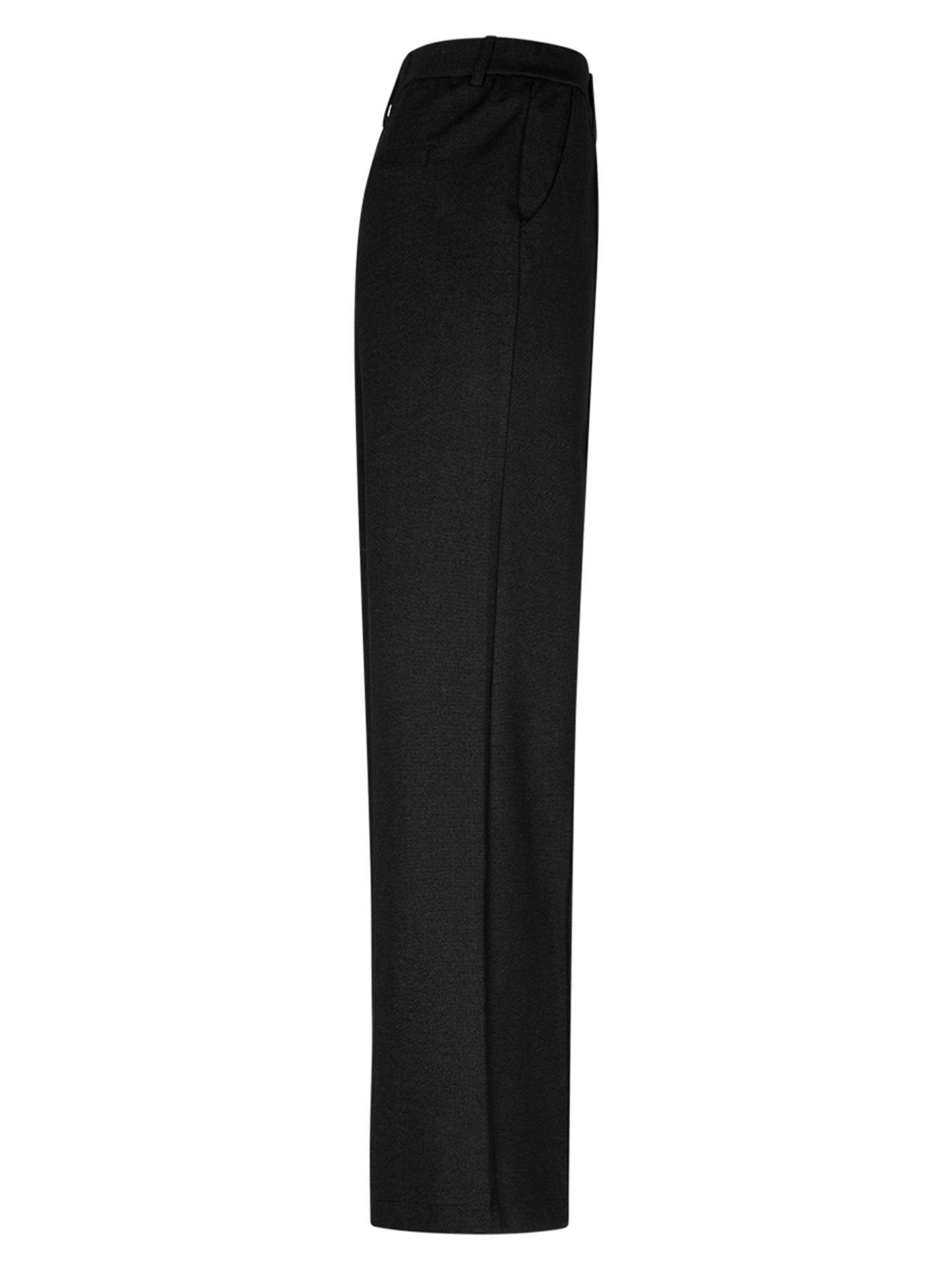 Red Button Wide Leg Broek Claudette Zwart 00085473-7500