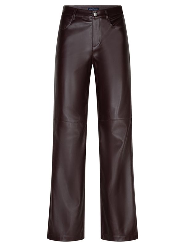 Red Button Wide Leg Broek Colette Rood 2900083205560