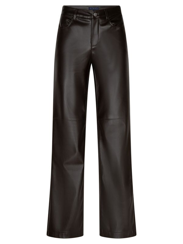 Red Button Wide Leg Broek Colette Bruin 2900083206581