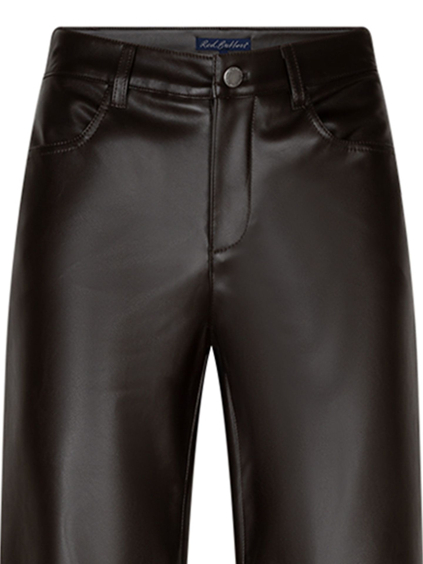 Red Button Wide Leg Broek Colette Bruin 00085478-5800