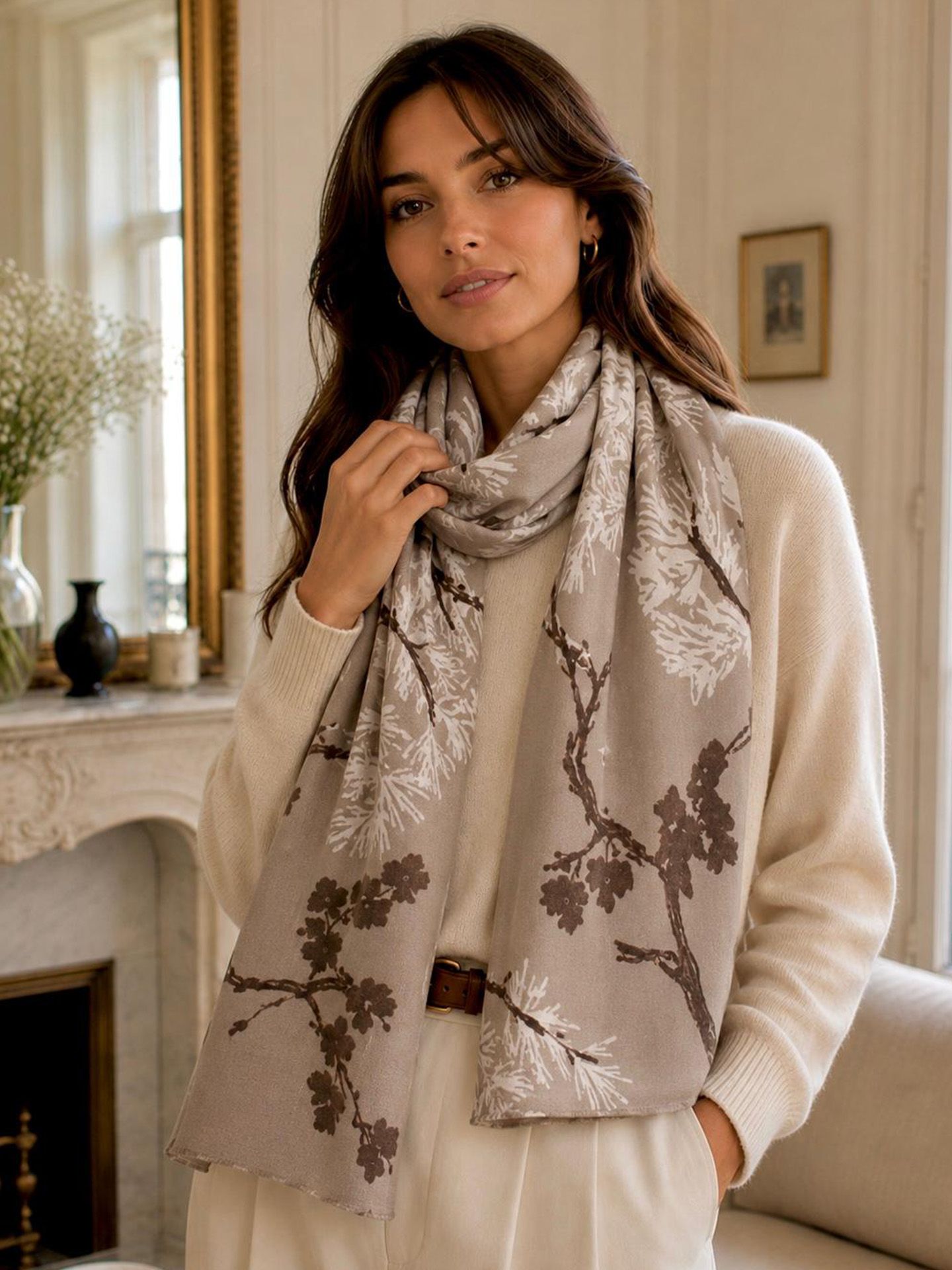 From Paris with Love Sjaal Nadine Taupe 00085517-5500