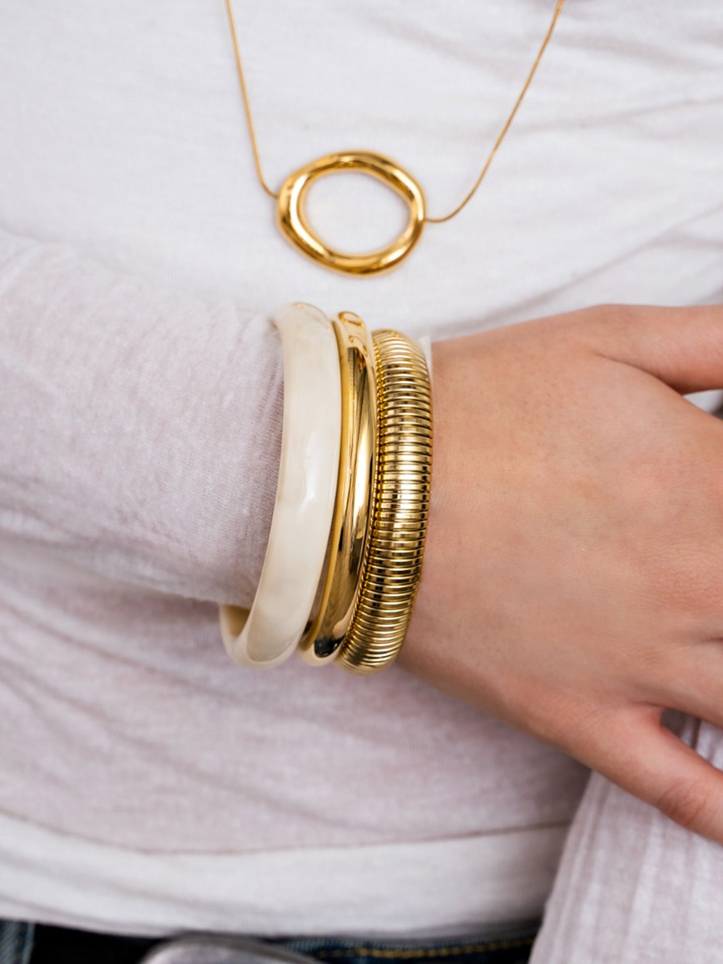 Schijvens mode Armband Ansje Beige 00085785-5201