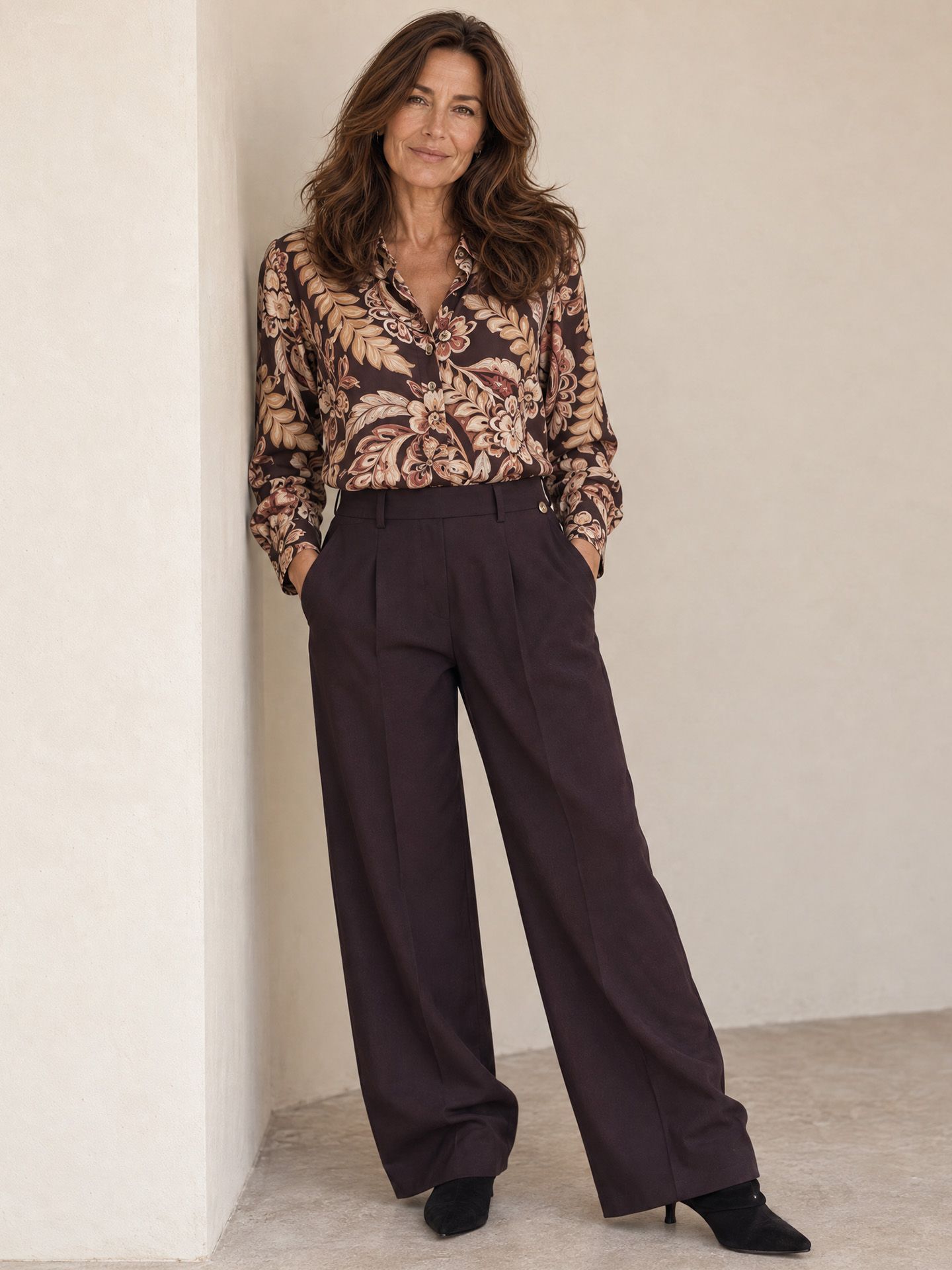 Elvira Collections Wide Leg Broek Julie Paars 00085841-4100