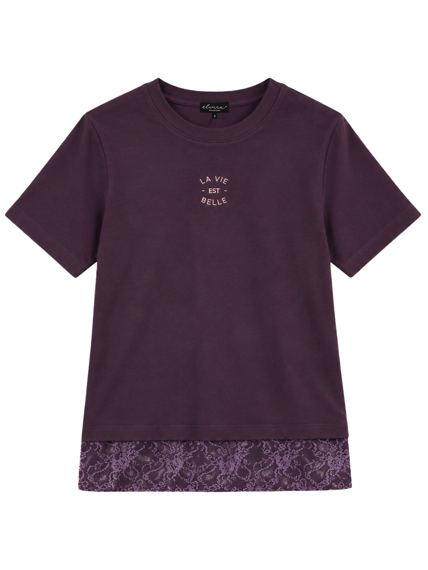 Elvira Collections T-shirt Lacy Paars 00085847-4100