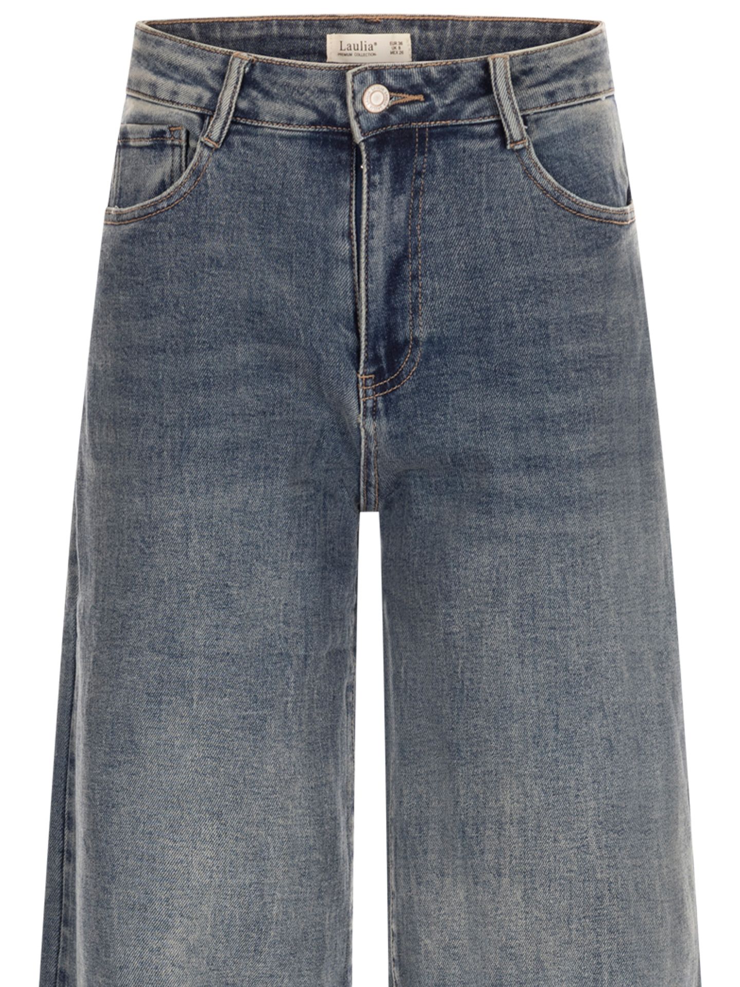 Laulia Wide Leg Jeans Quinty Blauw 00085917-590