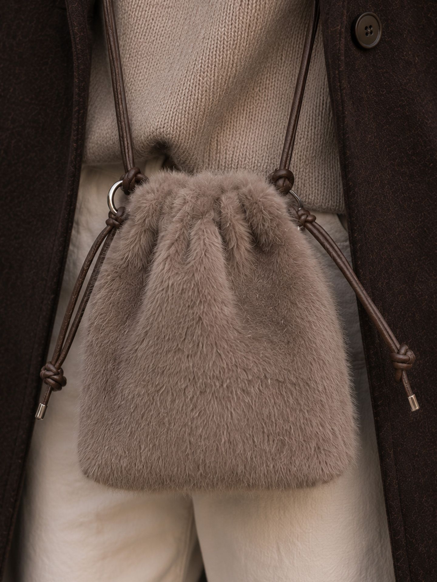Schijvens mode Tas Yfke Taupe 00086144-5510
