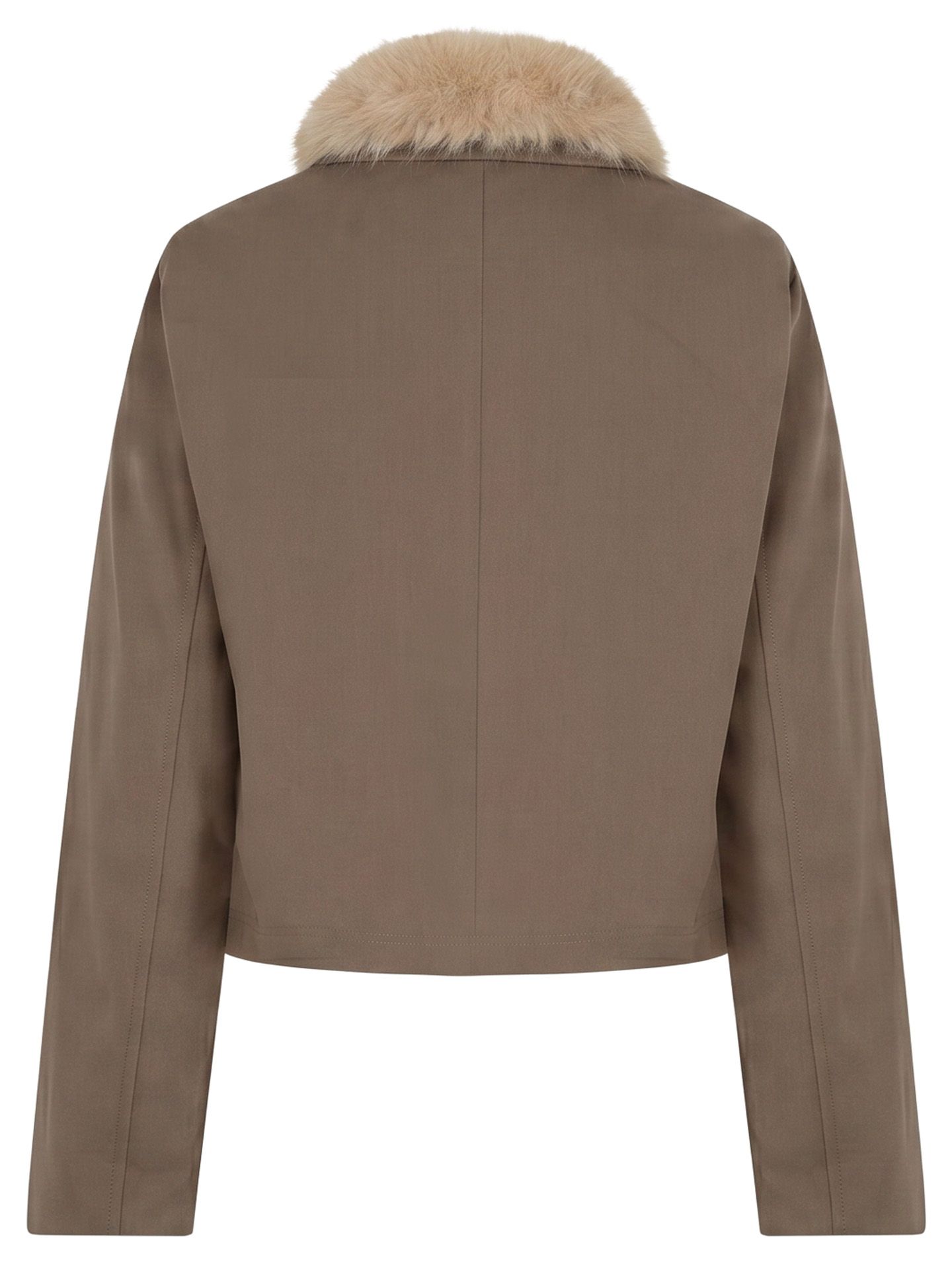 Red Button Jack Jacket & Fur Taupe 00086256-5500