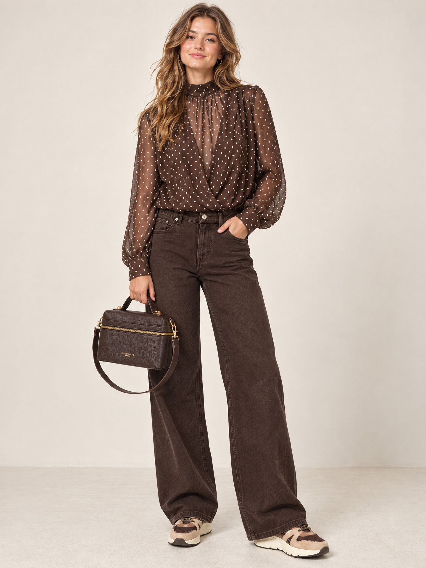 Bisou's Project Blouse Hanja Bruin 00086299-5800