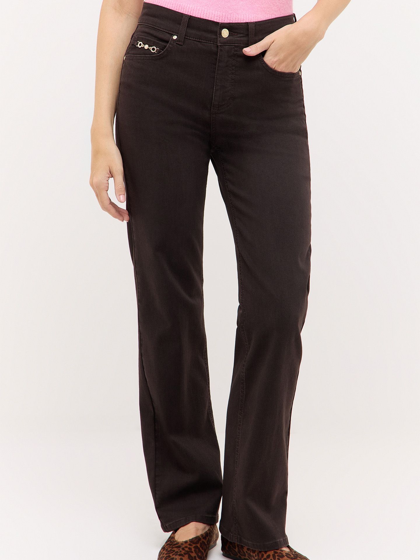 Angels Straight Leg Jeans Lara Bruin 00086825-5800